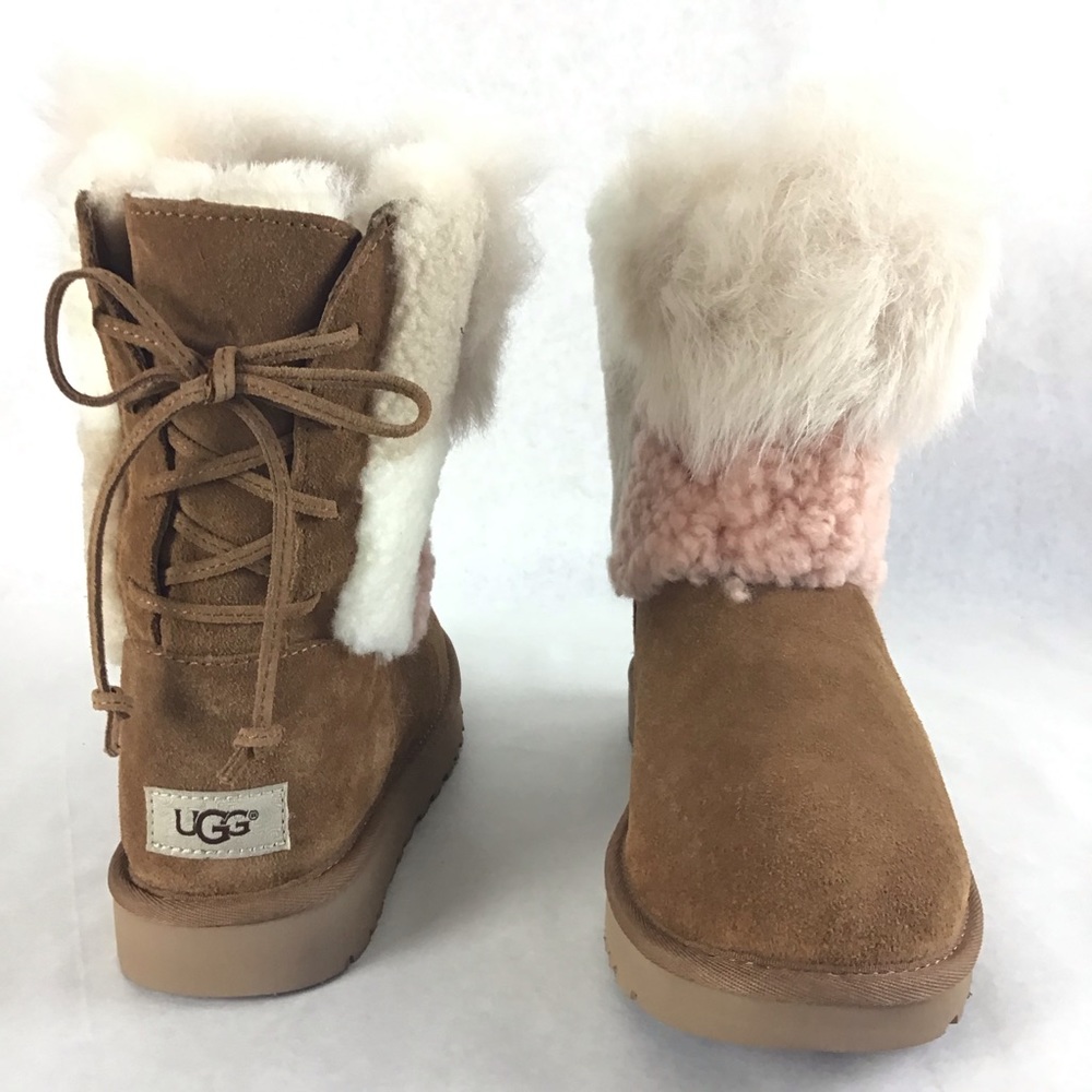 UGG Classic Short Patchwork Fluff Boots